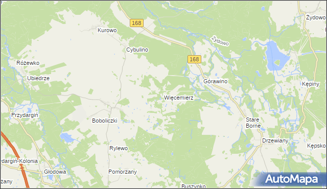 mapa Więcemierz, Więcemierz na mapie Targeo