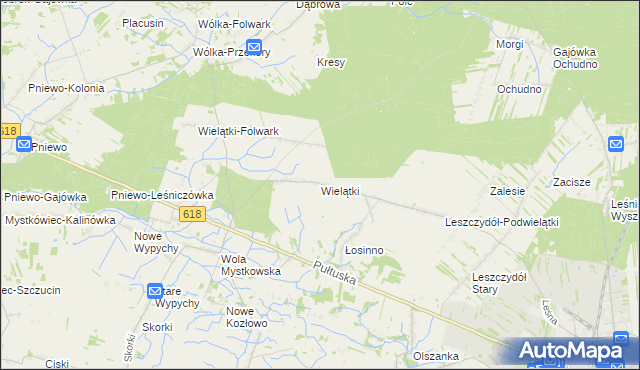 mapa Wielątki, Wielątki na mapie Targeo