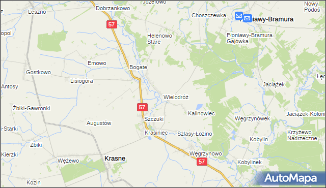 mapa Wielodróż, Wielodróż na mapie Targeo