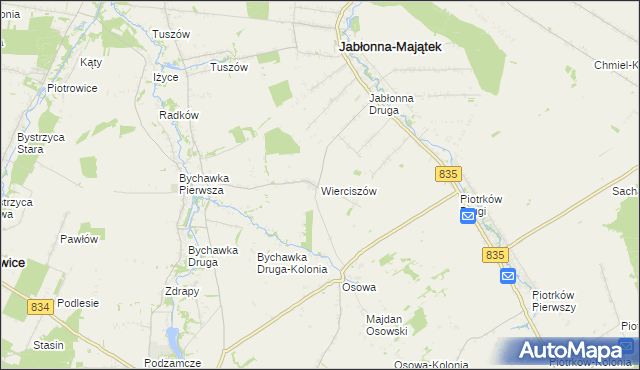 mapa Wierciszów, Wierciszów na mapie Targeo