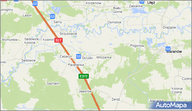 mapa Wilczanka, Wilczanka na mapie Targeo