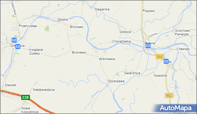 mapa Wiśniówka gmina Stegna, Wiśniówka gmina Stegna na mapie Targeo