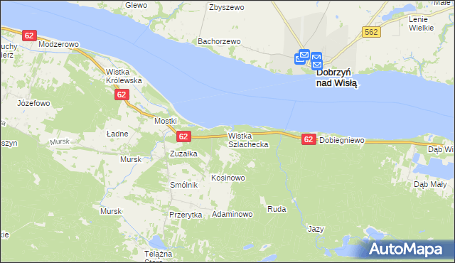 mapa Wistka Szlachecka, Wistka Szlachecka na mapie Targeo