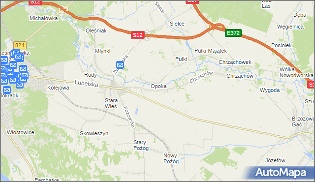 mapa Witowice gmina Końskowola, Witowice gmina Końskowola na mapie Targeo