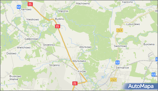 mapa Włynkowo, Włynkowo na mapie Targeo