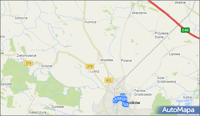 mapa Wojsław, Wojsław na mapie Targeo