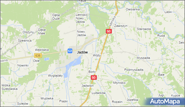 mapa Wójty, Wójty na mapie Targeo