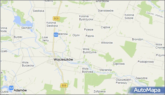 mapa Wola Bystrzycka, Wola Bystrzycka na mapie Targeo