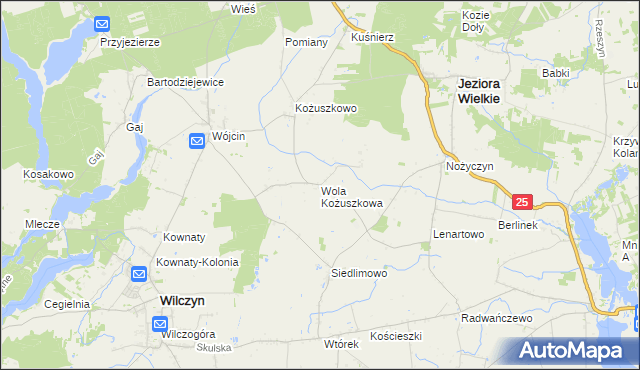 mapa Wola Kożuszkowa, Wola Kożuszkowa na mapie Targeo