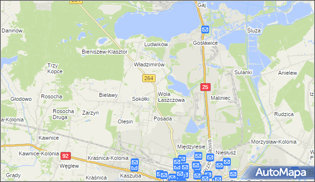 mapa Wola Łaszczowa, Wola Łaszczowa na mapie Targeo