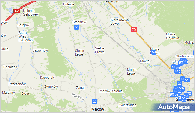 mapa Wola Makowska, Wola Makowska na mapie Targeo