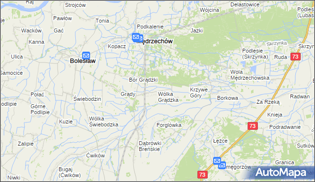 mapa Wólka Grądzka, Wólka Grądzka na mapie Targeo