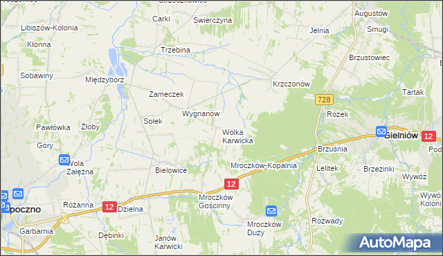 mapa Wólka Karwicka, Wólka Karwicka na mapie Targeo