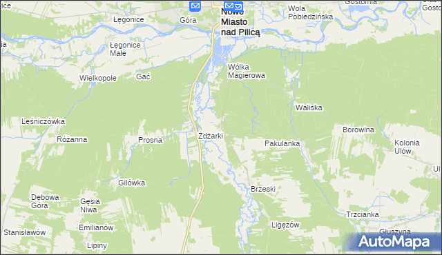 mapa Wólka Ligęzowska, Wólka Ligęzowska na mapie Targeo