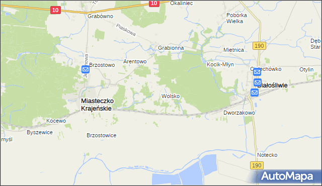 mapa Wolsko, Wolsko na mapie Targeo