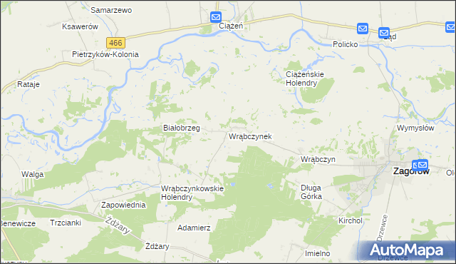 mapa Wrąbczynek, Wrąbczynek na mapie Targeo