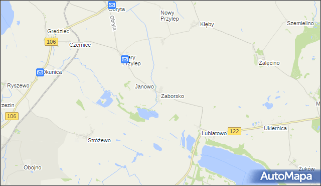 mapa Zaborsko, Zaborsko na mapie Targeo