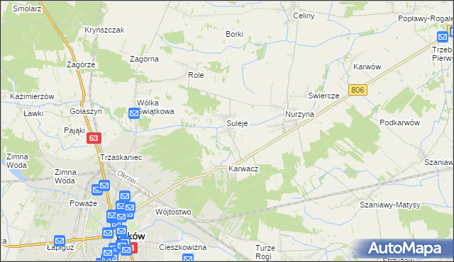 mapa Zabrodzie gmina Łuków, Zabrodzie gmina Łuków na mapie Targeo