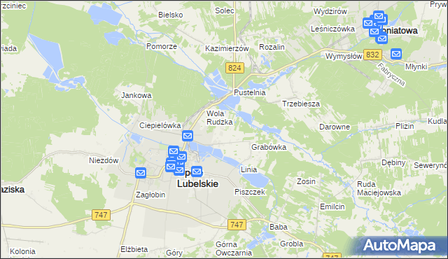 mapa Zajączków gmina Opole Lubelskie, Zajączków gmina Opole Lubelskie na mapie Targeo