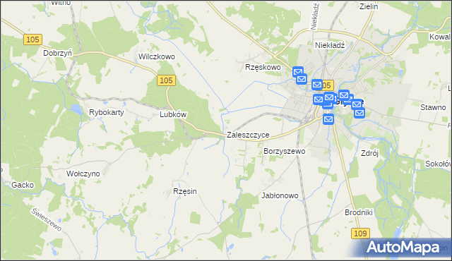 mapa Zaleszczyce, Zaleszczyce na mapie Targeo