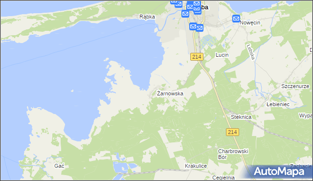 mapa Żarnowska, Żarnowska na mapie Targeo