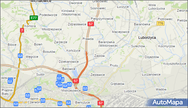 mapa Zastów, Zastów na mapie Targeo