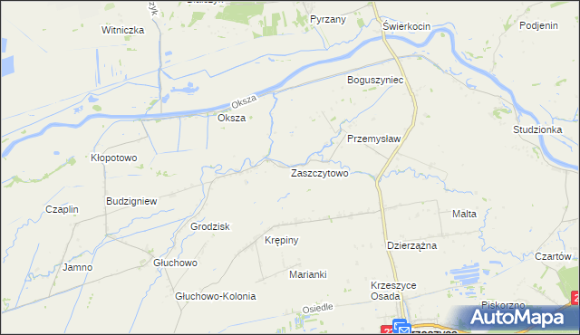 mapa Zaszczytowo, Zaszczytowo na mapie Targeo