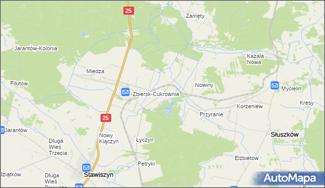 mapa Zbiersk-Kolonia, Zbiersk-Kolonia na mapie Targeo