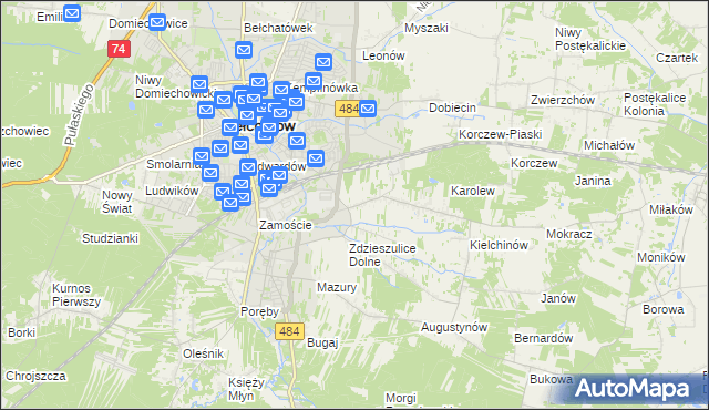 mapa Zdzieszulice Górne, Zdzieszulice Górne na mapie Targeo