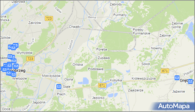 mapa Żupawa, Żupawa na mapie Targeo