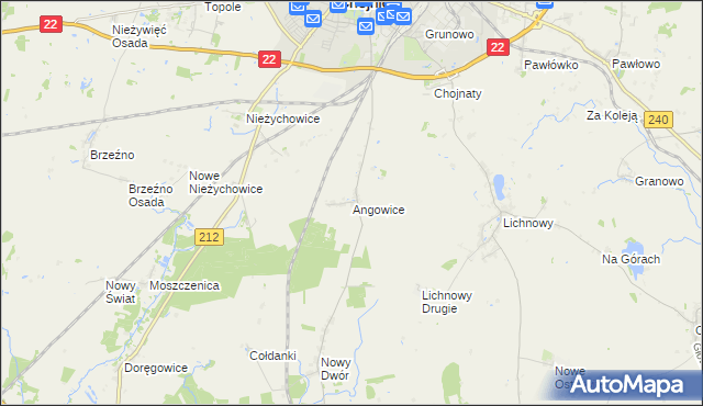 mapa Angowice, Angowice na mapie Targeo