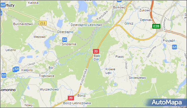 mapa Babi Dół, Babi Dół na mapie Targeo