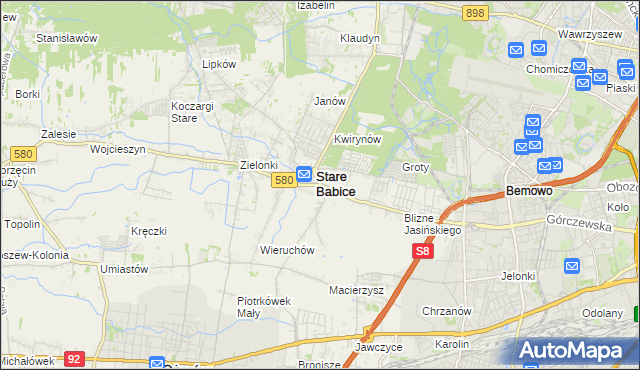 mapa Babice Nowe, Babice Nowe na mapie Targeo