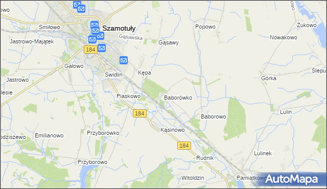mapa Baborówko, Baborówko na mapie Targeo