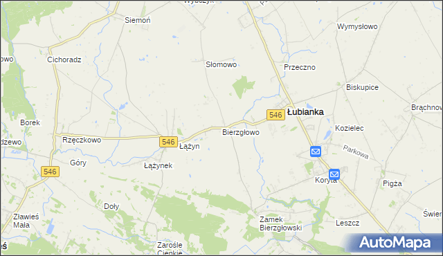 mapa Bierzgłowo, Bierzgłowo na mapie Targeo