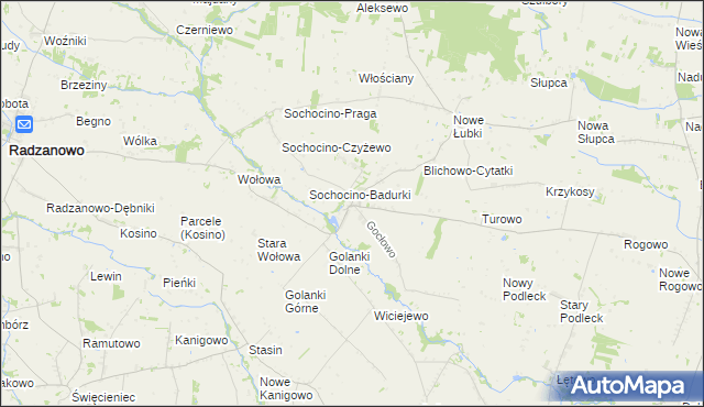 mapa Blichowo, Blichowo na mapie Targeo