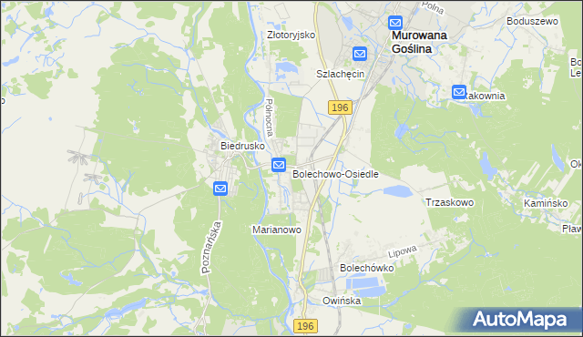 mapa Bolechowo-Osiedle, Bolechowo-Osiedle na mapie Targeo
