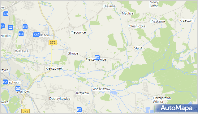 mapa Brzezia Łąka, Brzezia Łąka na mapie Targeo