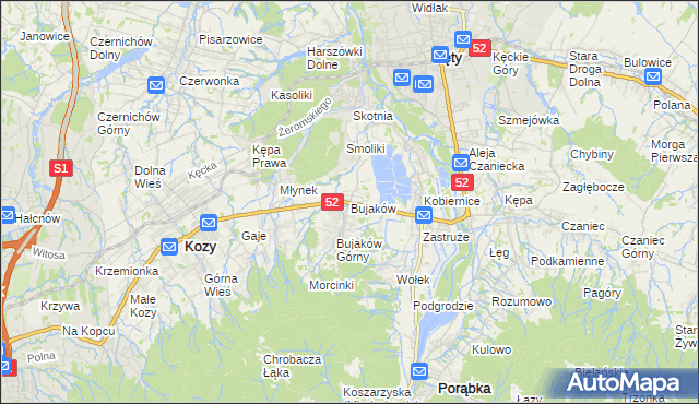 mapa Bujaków, Bujaków na mapie Targeo