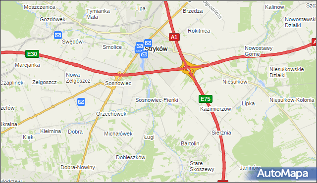 mapa Cesarka, Cesarka na mapie Targeo