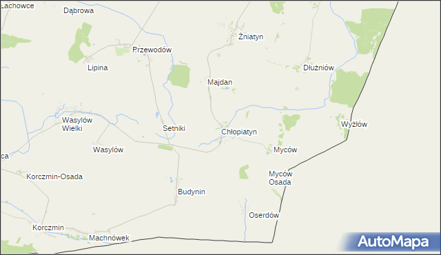 mapa Chłopiatyn, Chłopiatyn na mapie Targeo