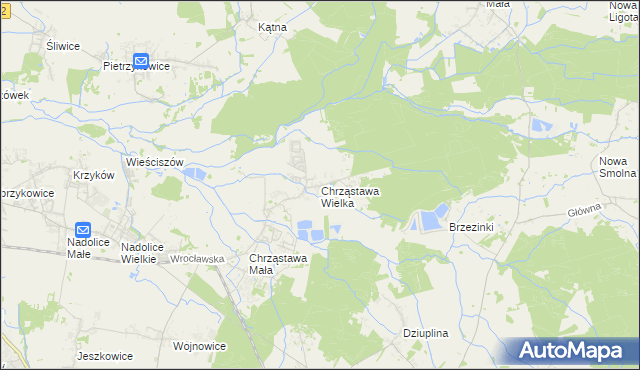 mapa Chrząstawa Wielka, Chrząstawa Wielka na mapie Targeo