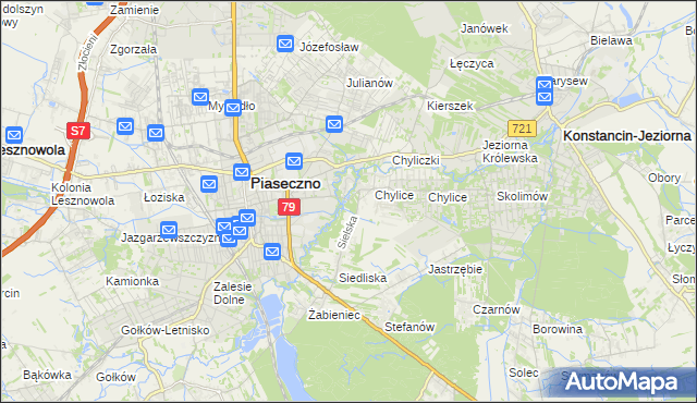 mapa Chylice-Pólko, Chylice-Pólko na mapie Targeo