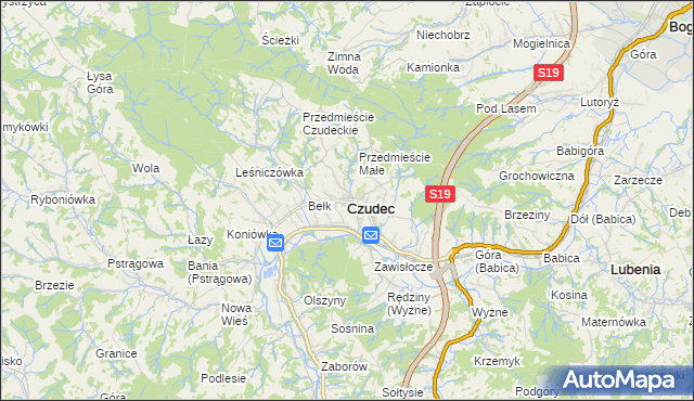 mapa Czudec, Czudec na mapie Targeo