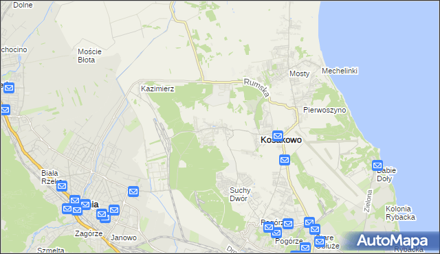 mapa Dębogórze, Dębogórze na mapie Targeo