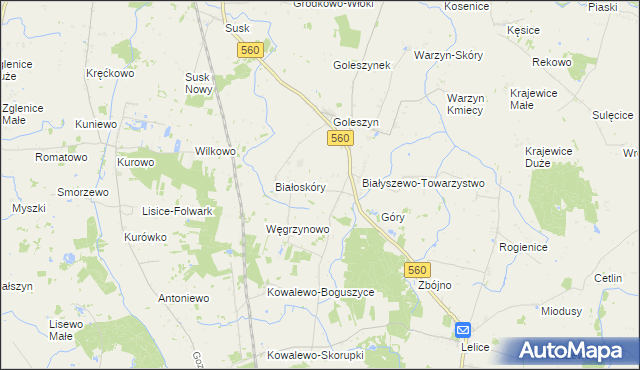 mapa Dębowo gmina Sierpc, Dębowo gmina Sierpc na mapie Targeo