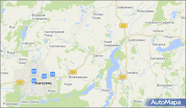 mapa Demlin, Demlin na mapie Targeo