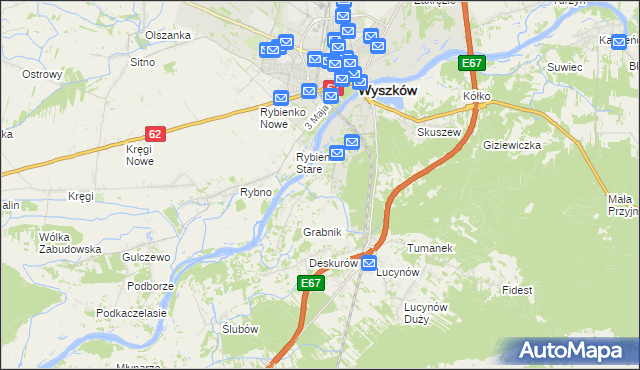 mapa Drogoszewo gmina Wyszków, Drogoszewo gmina Wyszków na mapie Targeo