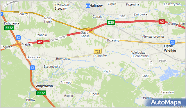 mapa Duchnów, Duchnów na mapie Targeo