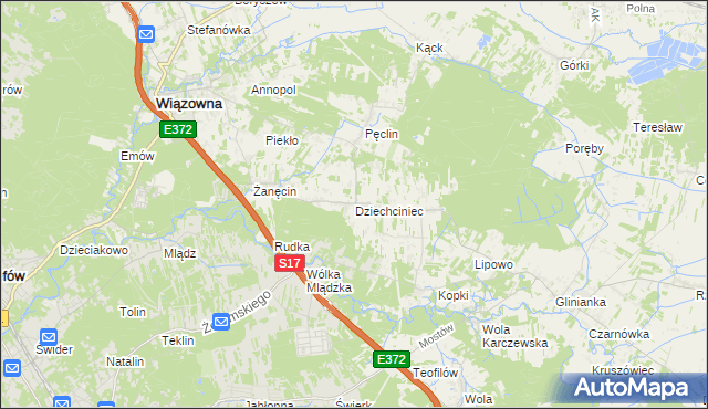 mapa Dziechciniec, Dziechciniec na mapie Targeo